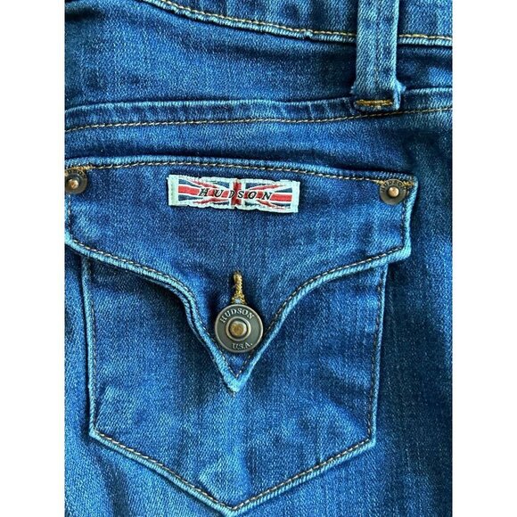 Hudson Girls Jeans Straight Leg Zip Fly Stretch Denim Pockets Blue Size 14 - Picture 6 of 10